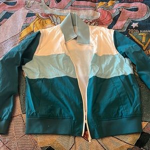 Zara men’s teal gradient windbreaker XL with mesh lining